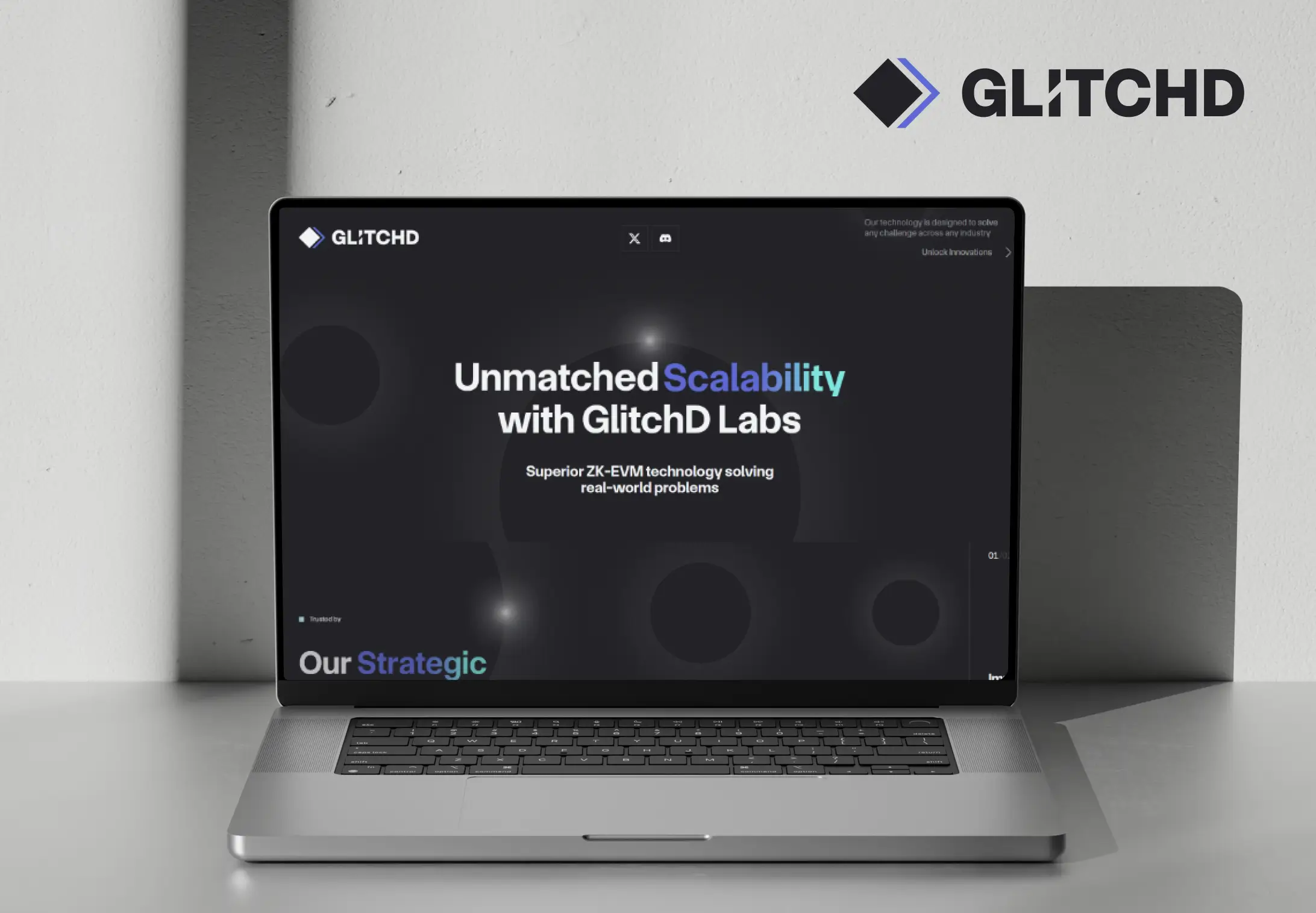 GlitchD Labs blockchain platform interface